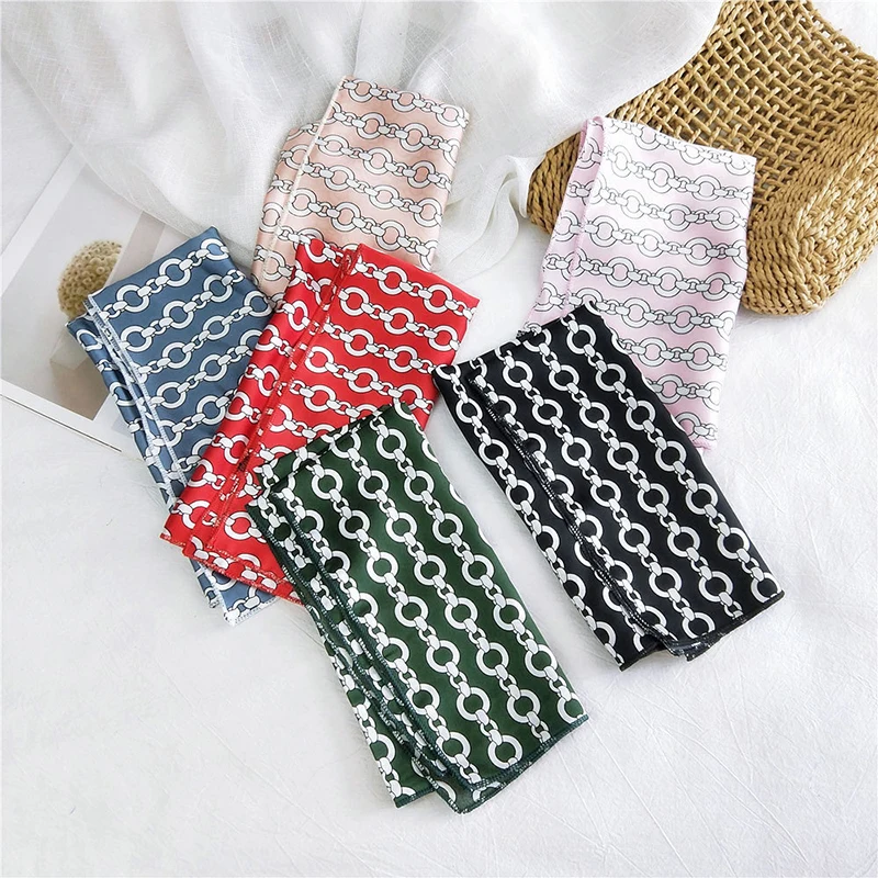 

Голова-шея атласные шелковые шарфы мода 50*50 см бандана бабочка Цветочный Принт шарф квадратной формы, круглый цепи в полоску волосы кабельн...