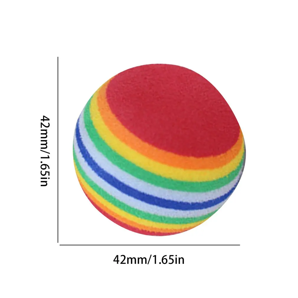 10Pcs/1Pcs Super Q Rainbow Ball Cat Toy Eva Foam Colorful Pet |