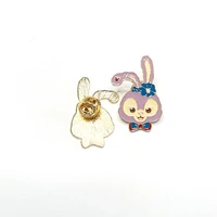 xuqian hot sale cute purple rabbit alloy brooch with 2 33 8 for men women personality creative backpack accessories a0141