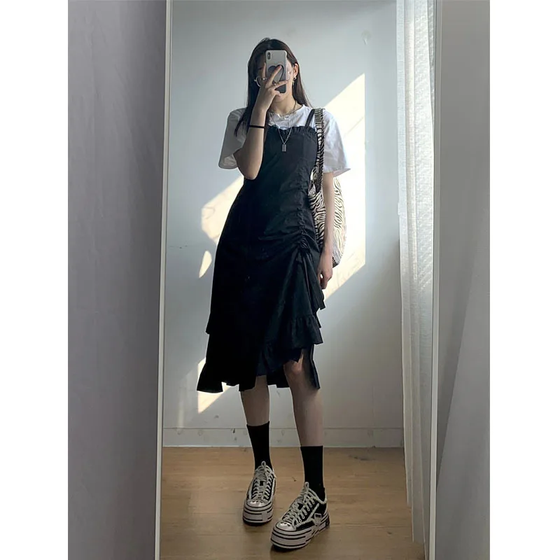 

Женское шифоновое платье с коротким рукавом, летнее платье с поясом