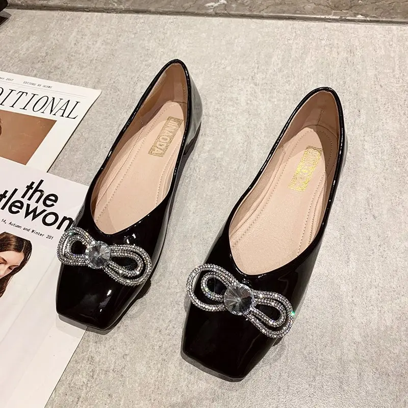 

Туфли женские на плоской подошве, мягкие, элегантные, без шнуровки, с бантиком