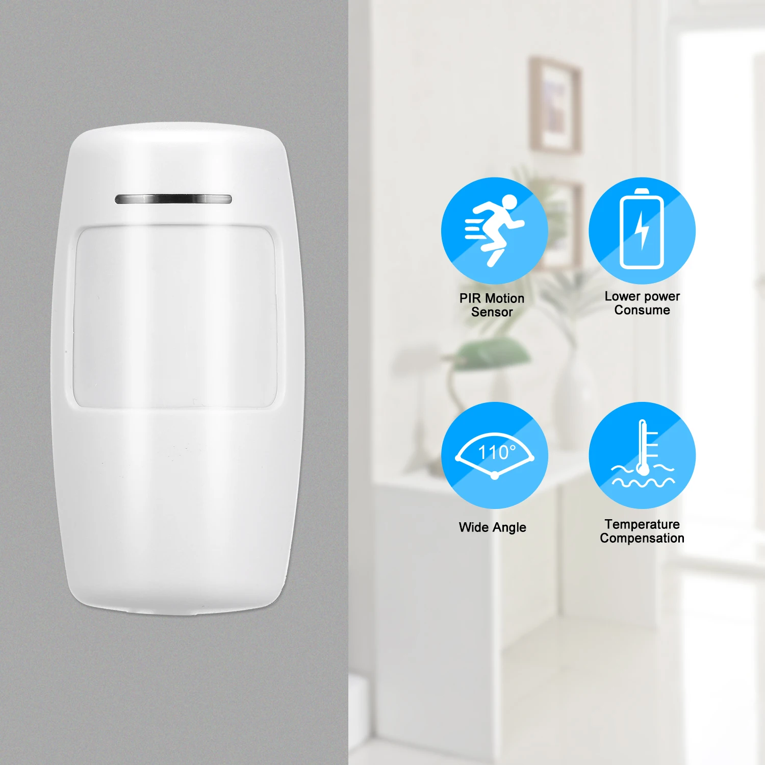 433 МГц Беспроводной PIR Сенсор детектор движения для дома охранной сигнализации