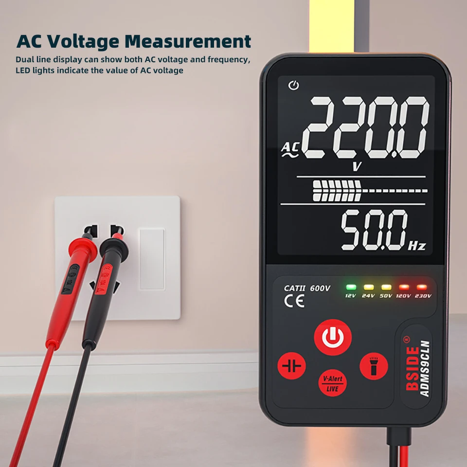 Новинка Цифровой мультиметр ADMS7 большой ЖК 3-линейный дисплей вольтметр