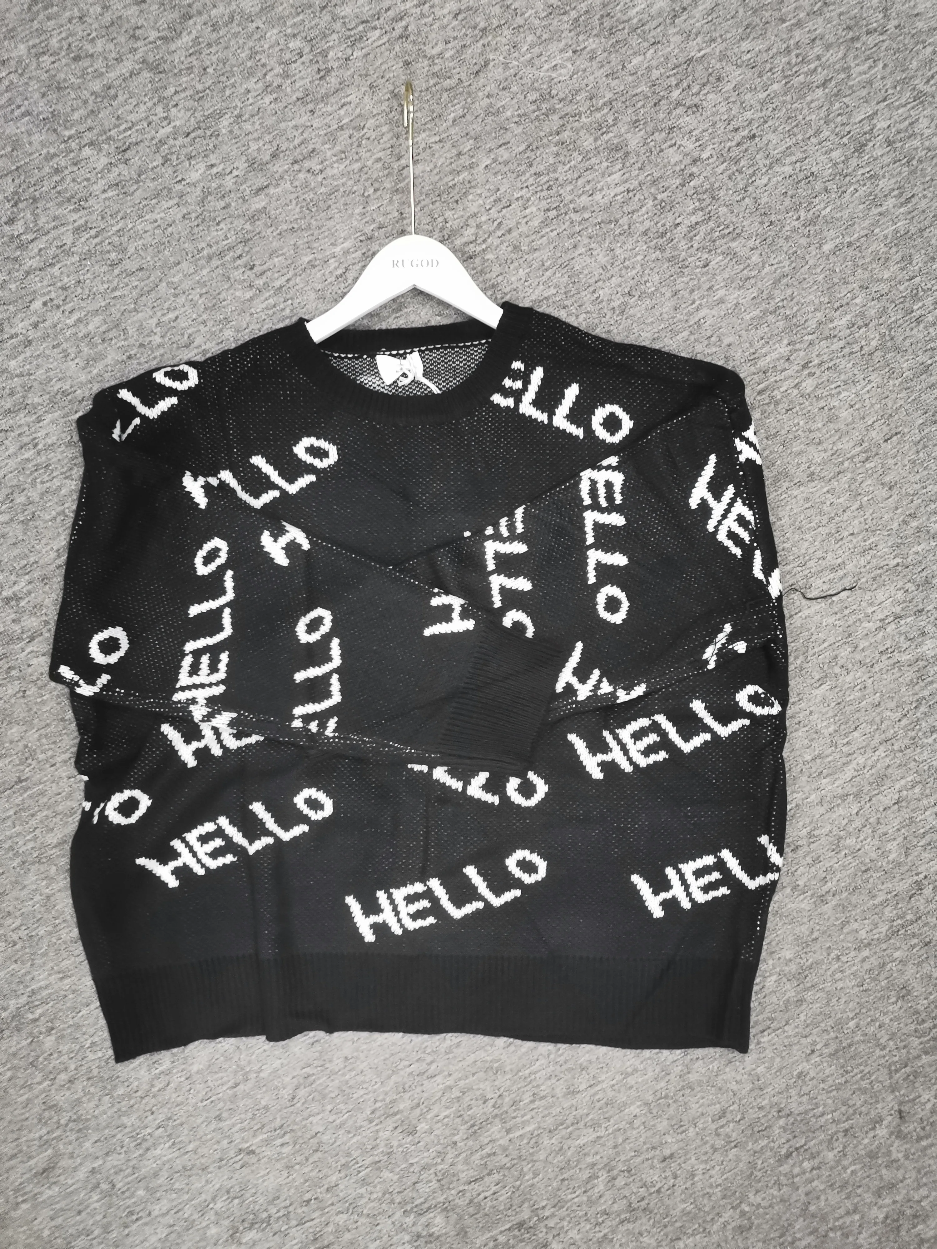 

2020 sweater for women korean style o-neck letter print long-sleeved fashionable sweaters oversized knitted tops