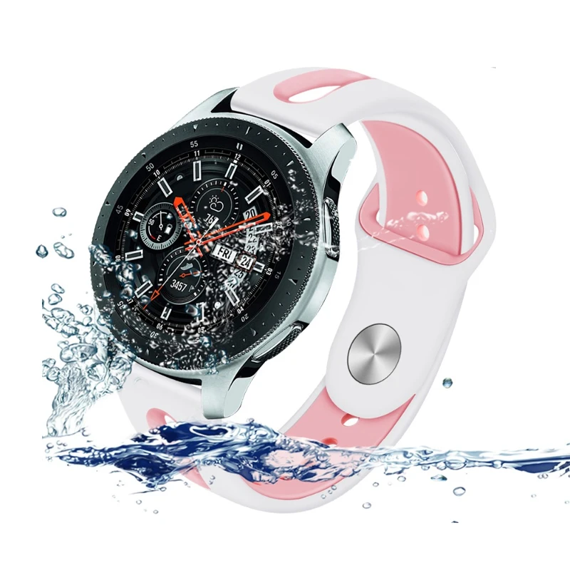 22 мм gear S3 Frontier спортивный силиконовый ремешок для samsung Galaxy Watch 46 мм сменный Ремешок Браслет huawei аксессуары GT