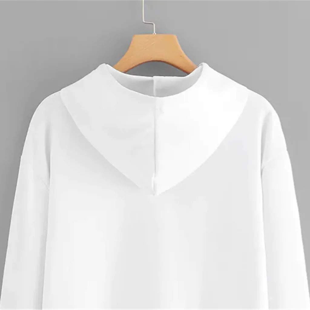 Женские Толстовки с буквенным принтом в полоску круглым воротником и длинными