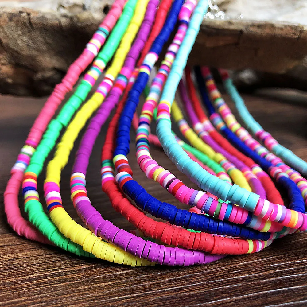 Ожерелье из полимерной глины для женщин чокер в стиле бохо мягкой керамики