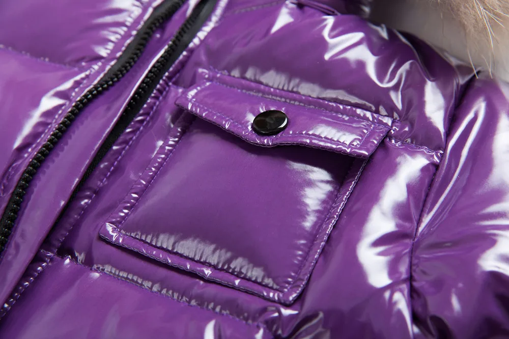 Зимние теплые комплекты одежды с капюшоном и воротником из натурального меха для