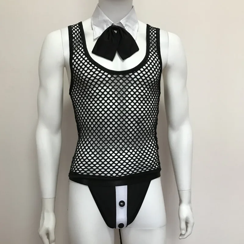 Комплект эротического нижнего белья для мужчин соблазнительная Клубная одежда