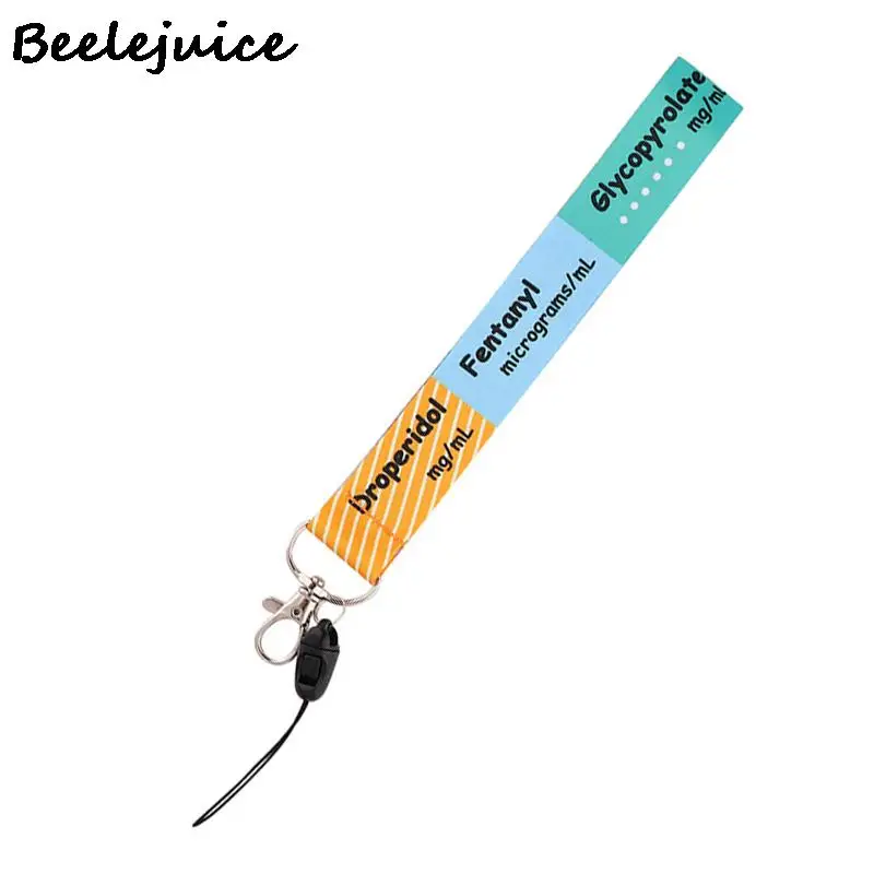 

24pcs Medical ICU knowledge hand Wristlet Lanyard Badge ID Phone Rope Key Lanyard Neck Straps Accessories webbings ribbons Gift