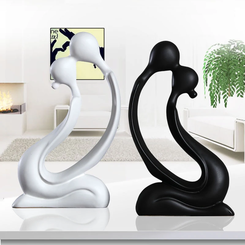 Современные керамические абстрактные персонажи целующиеся пары украшения для