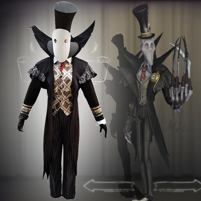 

Game Identity V Cosplay Costumes The Ripper Jack Cosplay Costume Hunter Black Jack Skin Black Uniforms Suits Clothes Coats