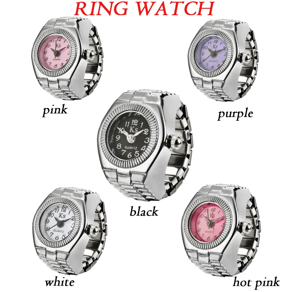 

Fashion Women Men Ring Watch Quartz Analog Watch Stretch Quartz Finger Watches Rings Jewelry Gifts Dial Unique Design Ring Watch