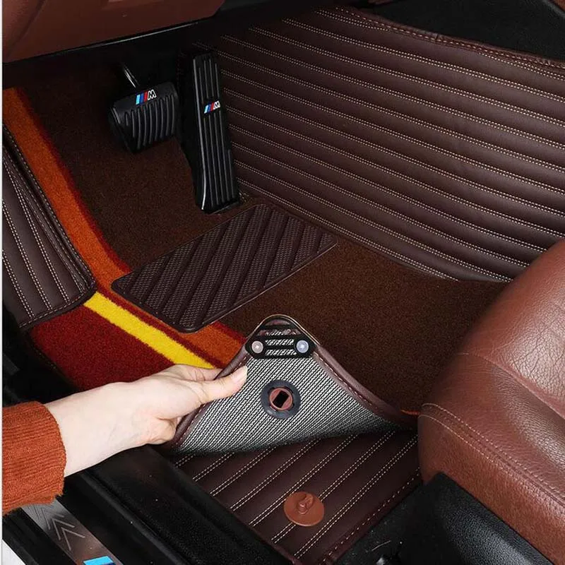 

Double layer 3D car floor mats for Tesla Model 3 2016 2017 2018 2019 2020 Custom foot Pads automobile carpet car covers