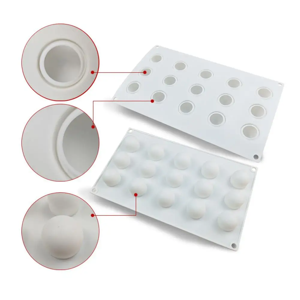 15 полости силиконовые круглые шарообразные мини форма для трюфеля шоколада