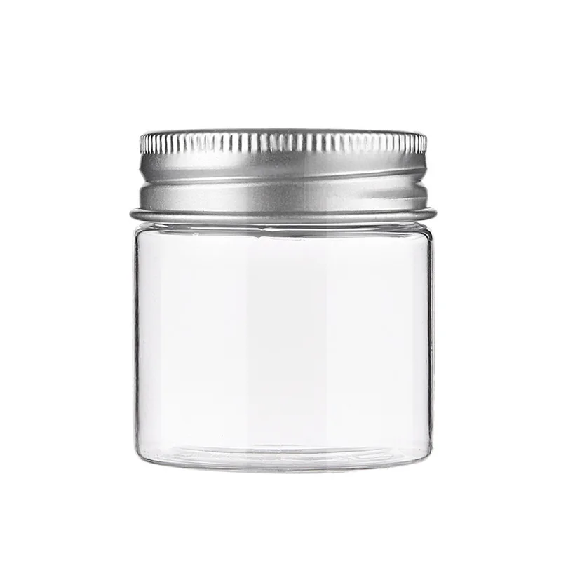 

20/50pcs 20/30g Jars PET Plastic Empty Cosmetic Containers Jars Cases with Aluminum Lid Cream Lotion Box Ointments Bottle