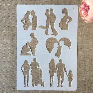 A4 29 см трафареты для влюбленных пар, родитель, сделай сам, раскраска для скрапбукинга рельефная декоративная альбомная бумага, шаблон
