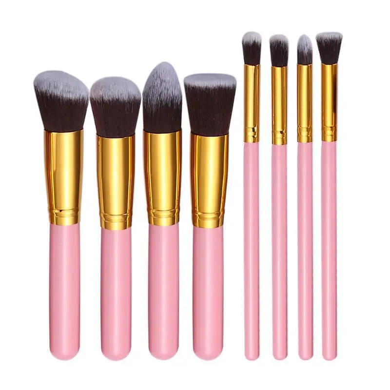 

8PCS Makeup Brush Set Nylon Bristle Cosmetic Tool for Eyeshadow Eyeliner Eyebrow Blush Foundation Brush Pincel Maquiagem