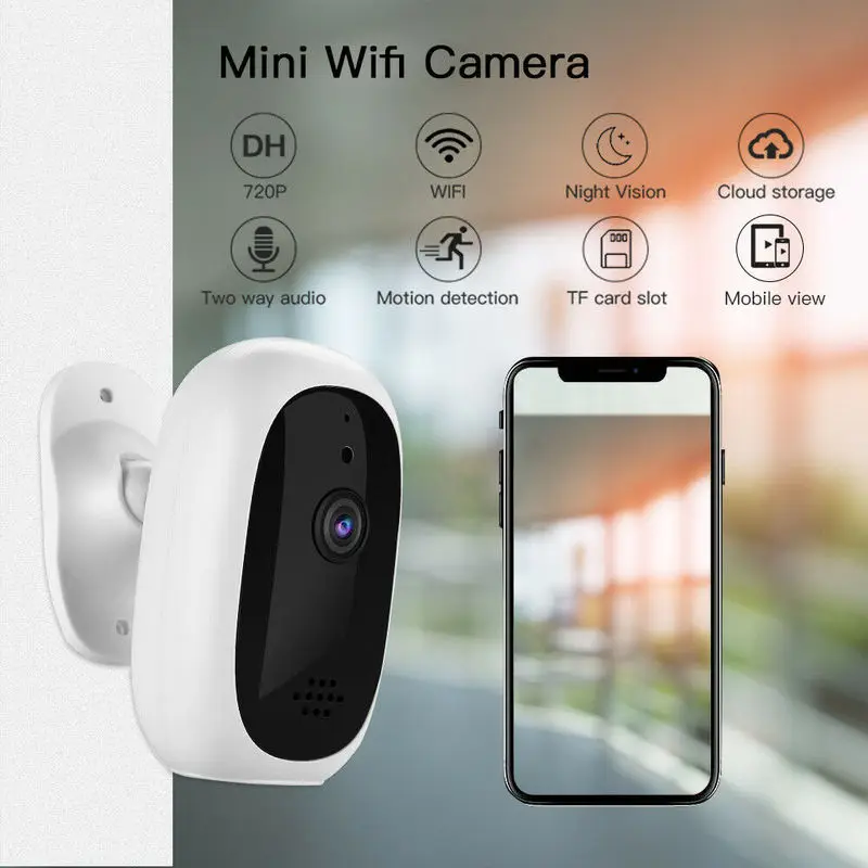 Камера видеонаблюдения HD 720P беспроводная облачная Wi Fi IP монитор безопасности для