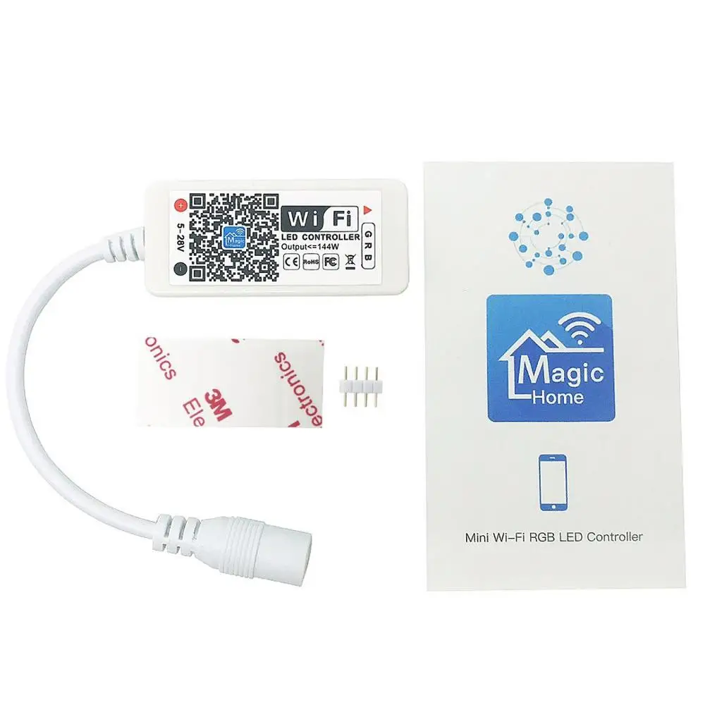 

Magic Home DC5V 12V 24V Bluetooth Wireless WiFi Controller,RGB/RGBW IR RF LED Controller for 5050 WS2811 WS2812B Pixel led strip