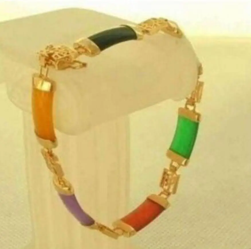 

Модные ювелирные изделия, модный браслет из нефрита, агата и бирюзы удача везучий браслет с серебряным/золотым покрытием