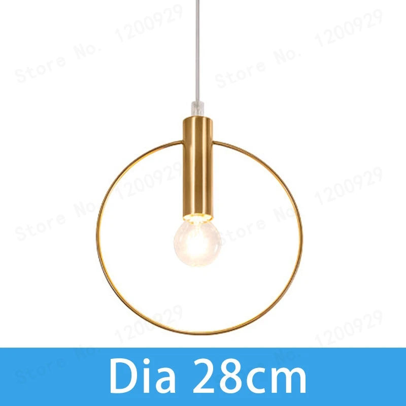 Gold 28cm GZMJ современные золотые медные круглые подвесные светильники, светодиодные подвесные светильники, Светильники для дома, Кухонные светильники для дома, абажур, светильник - Цвет корпуса: Gold 28cm