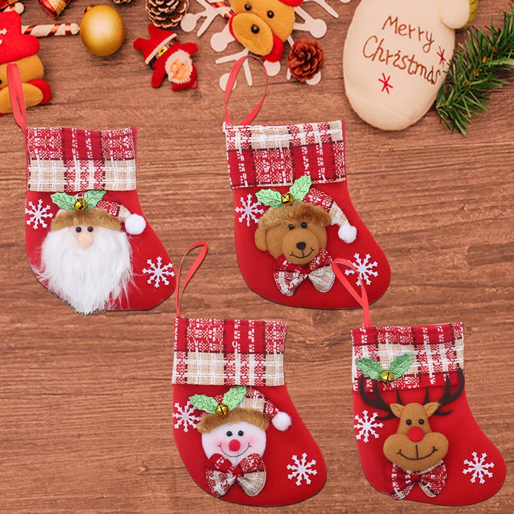 Креативные рождественские носки подарок для детей пакет конфет стерео