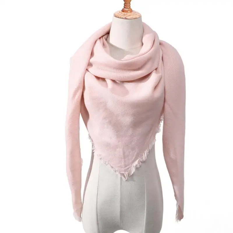 Горячая Распродажа, вязаный весенний зимний женский шарф, клетчатый теплый кашемировый шарф, шарфы, роскошный бренд, бандана для девушек - Цвет: 41