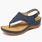 Сандалии-гладиаторы женские на платформе, босоножки на мягкой танкетке, обувь на лето