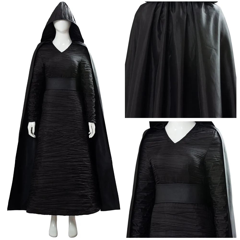 Star Cosplay Wars Skywalker Rey Costume Adult Female Girls Hooded Cloak Dress Halloween Carnival Costumes | Тематическая одежда и