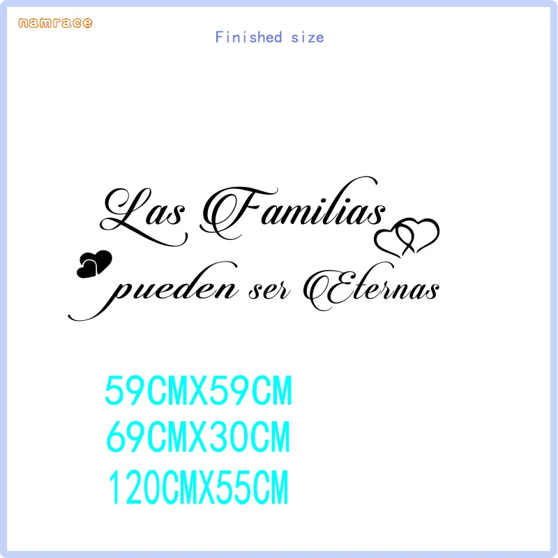 

Vinyl Wall Decals La-Famille Sticker Mural Autocollant Decor For living room bedroom DIY Art Wallpaper House Decoration DW1210ES