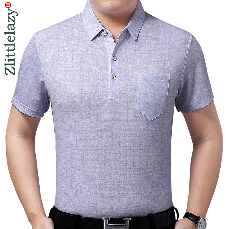 2021 летняя футболка поло с коротким рукавом мужская повседневная клетчатая