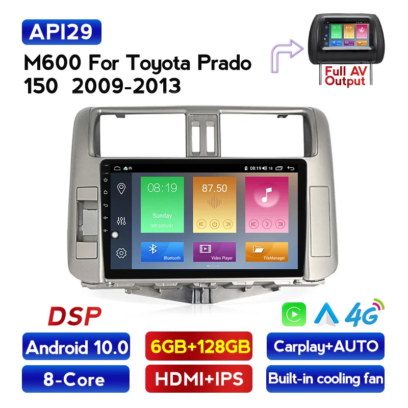

MEKEDE 2din 4G LTE Android 10 IPS экран Автомобильный мультимедийный DSP DVD плеер для Toyota PRADO 150 2010 2011 2012 2013 WIFI GPS Carplay