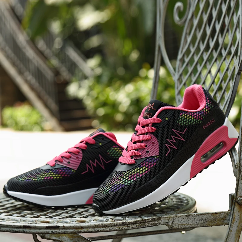 RUMDAX Air Cushion Sport Shoes Women Breathable Sneakers Anti-skid Outdoor Jogging Walking Shoes Basket Fitness Shoes Trainers