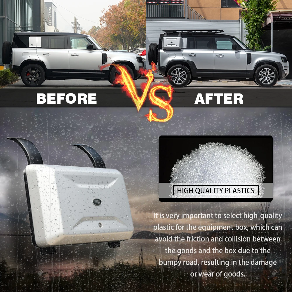 Серебряный багажник на крышу для багажа боковой инструмент бокс оборудования