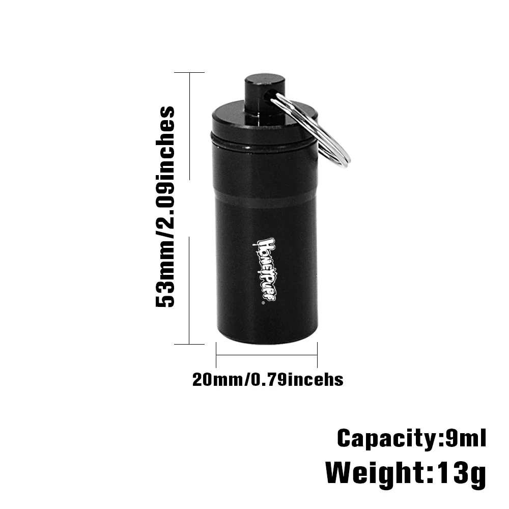 Брелок HONEYUPFF алюминиевый контейнер для хранения трав 9 мл маленький герметичный