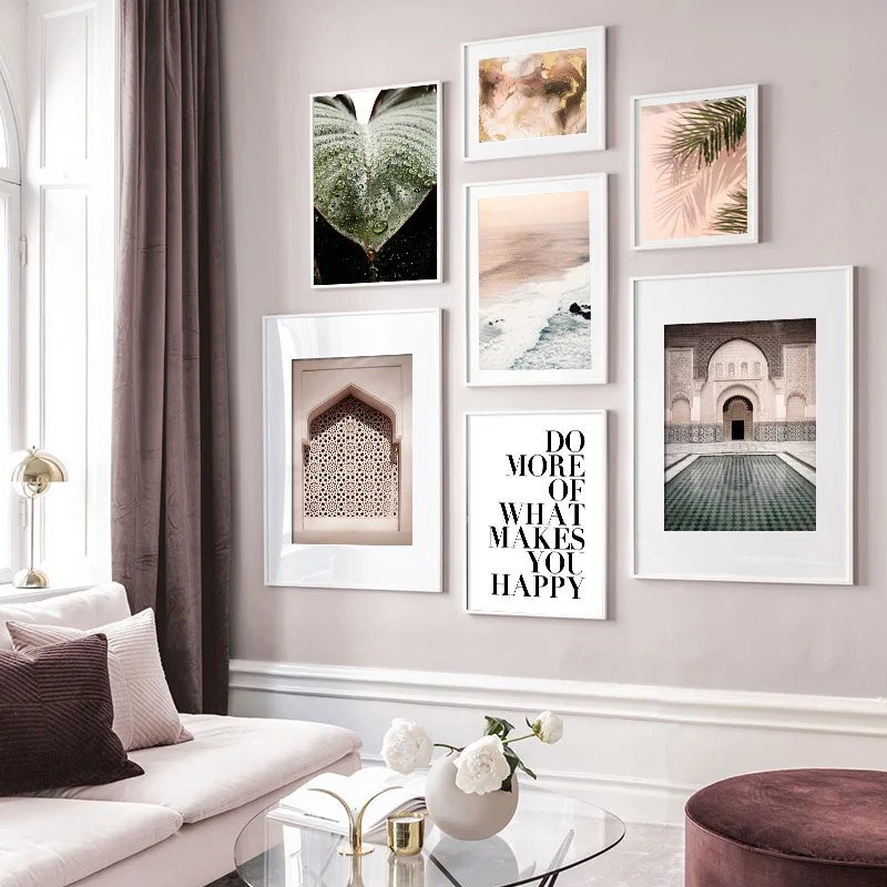 Исламский дверной Настенная картина с изображением пейзажа для отдыха