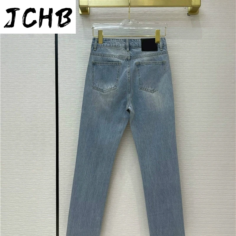Cotton Brand Luxury Women 2021 Early Spring New High-Waisted Slim Soft Jeans Casual Zipper Straight Wash Denim Pants