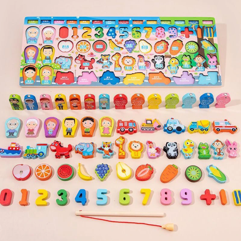 

Kids Wooden Mosaic Puzzle Shape Pattern Block 8 Colors and 2 Shapes with Montessori Toys Gift for Toddlers Baby Boys Girls