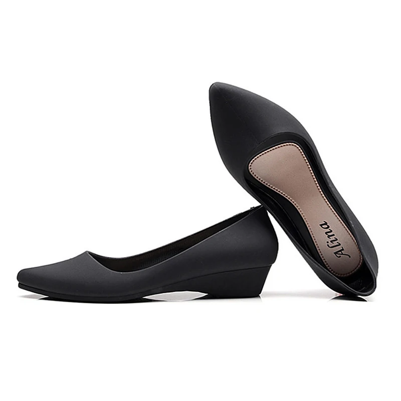 CXJYWMJL Autumn Fashion Low Heel Women Shoes Comfortable Wedge Heel Shoe Pointed Shallow Mouth Shoes Fashion Wild Female Shoe