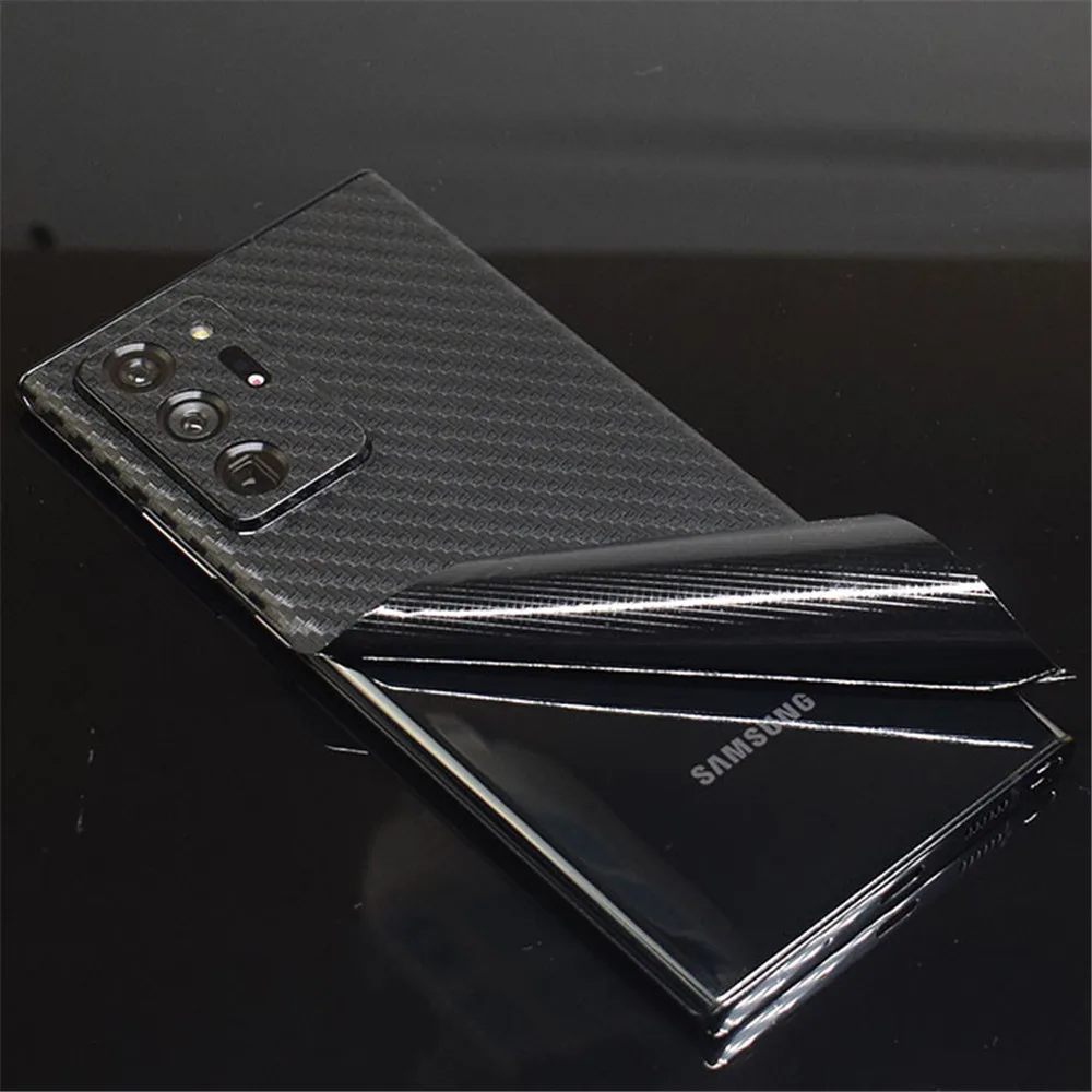 3D Carbon Fiber Film For Samsung Galaxy S23 S22 S21Ultra S20 S10E S9 Full Wrap Skin Back Cover Note20 10 Plus 9 8 7 5 FE Sticker images - 6