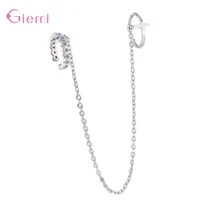 1pc 100 925 sterling silver dazzling crystal ear clip earrings trendy fine earrings jewelry for women jewelry accessories