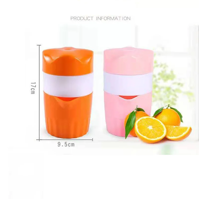 

Draagbare Handmatige Citruspers Voor Oranje Citroen Fruit Knijper 300Ml Sinaasappelsap Cup Kind Outdoor Drinkbaar Juicer Machine