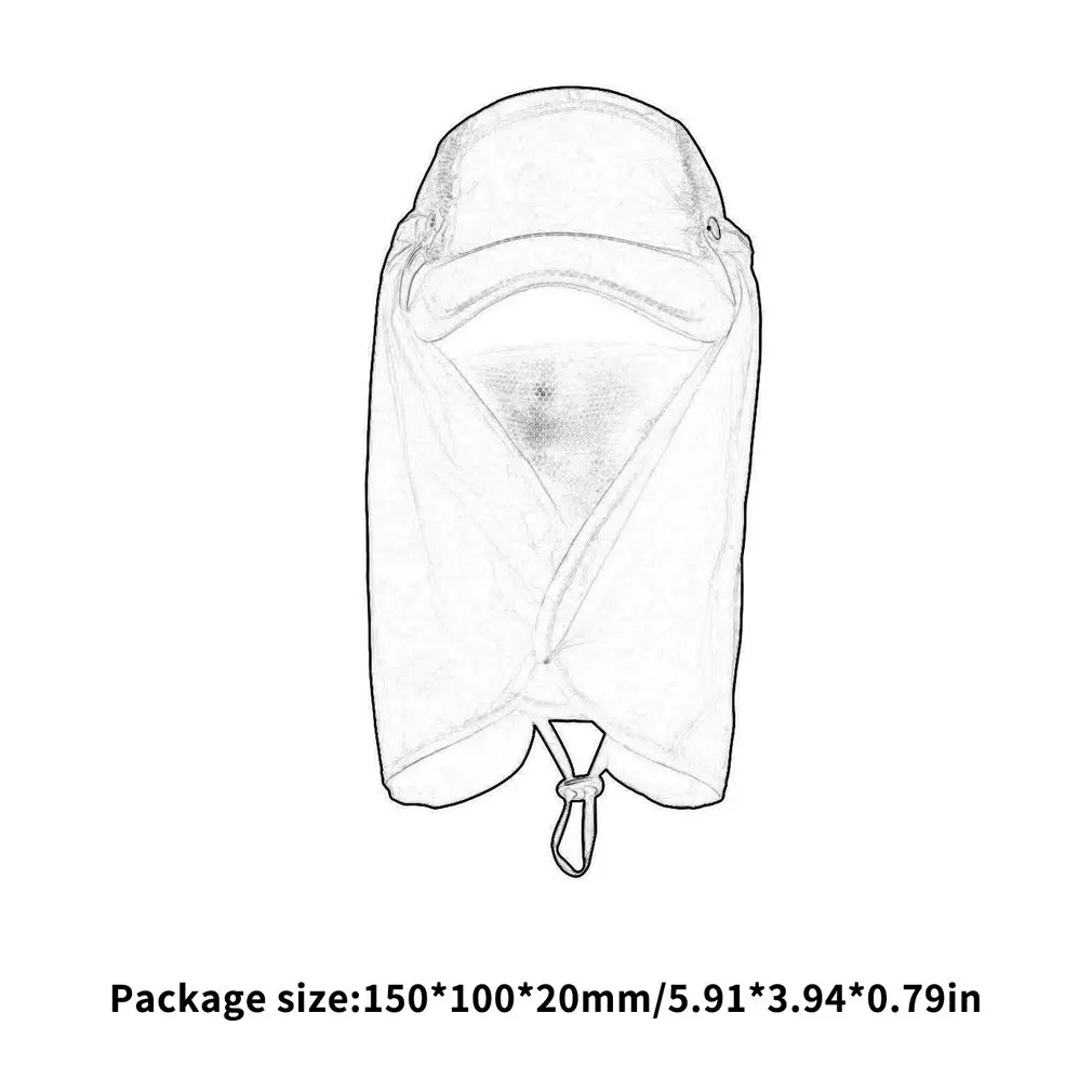 

Outdoor Sunscreen Sun Hat Detachable Uv Breathable Fishing Cap Climbing Jungle Mosquito Wind Sand Hat