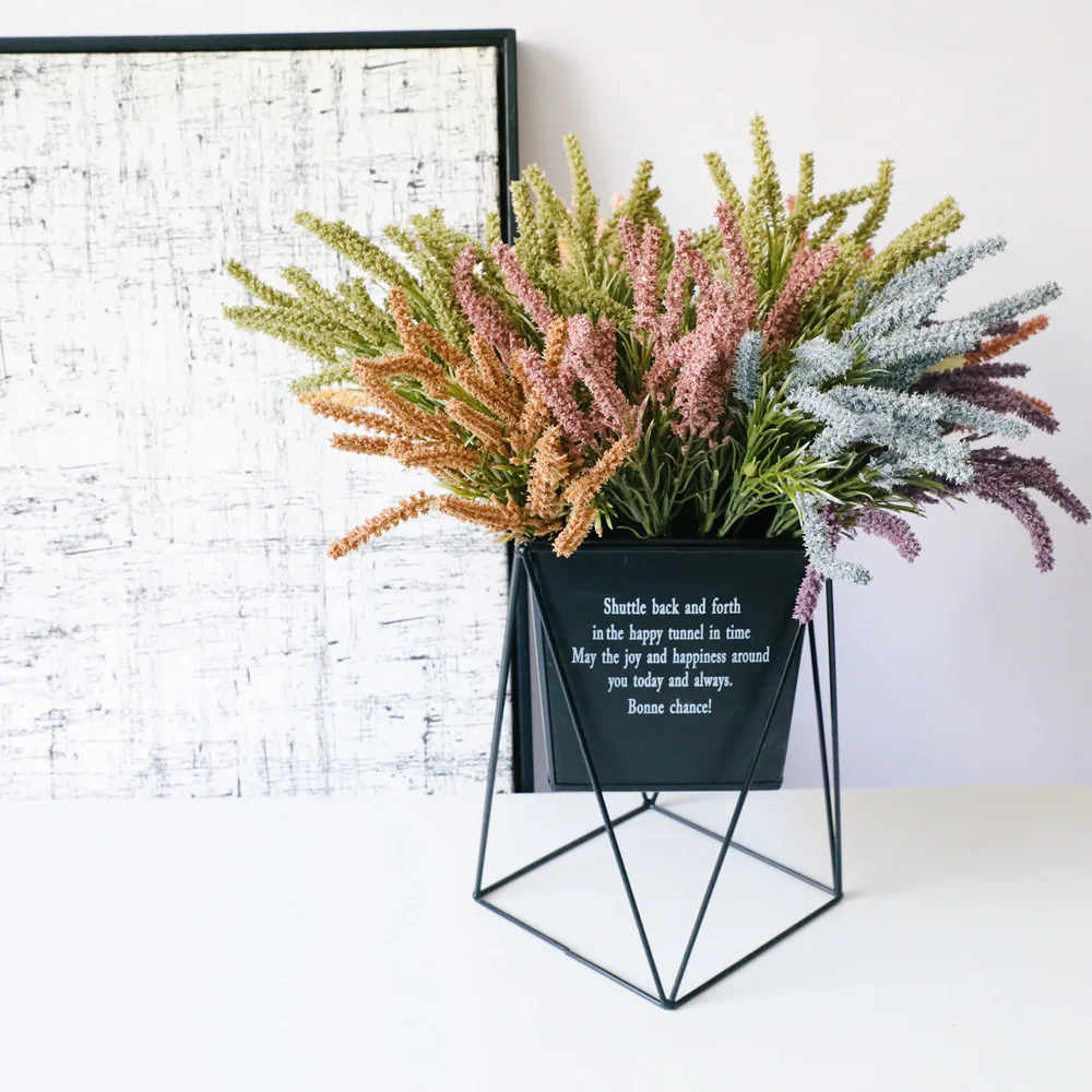 1 искусственные растения Трава ремесла солодовое зеленое Украшение свадебное