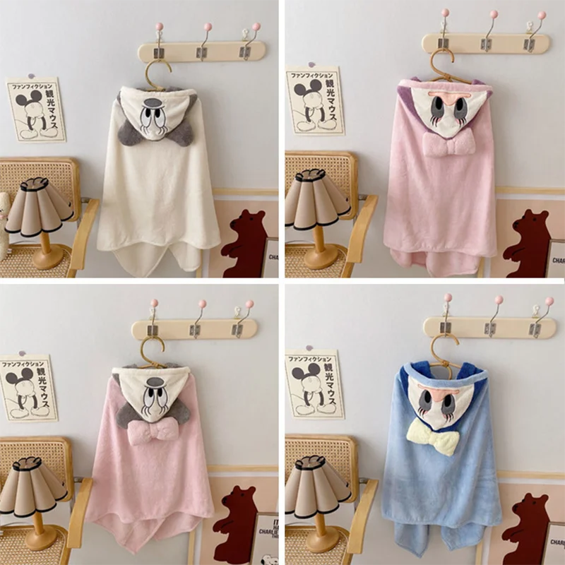 Disney Микки и Минни Маус с капюшоном пляжные полотенца Дональд Дак Дейзи бантом из