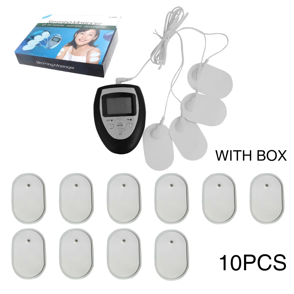 black set box 14pads Физиотерапия электронный Миостимулятор для похудения, миостимулятор мышц, цифровая физиотерапия - Цвет: black set box 14pads