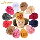 Новая детская шапочка с цветочным рисунком, эластичная детская шапочка для девочек, мягкая детская шапочка