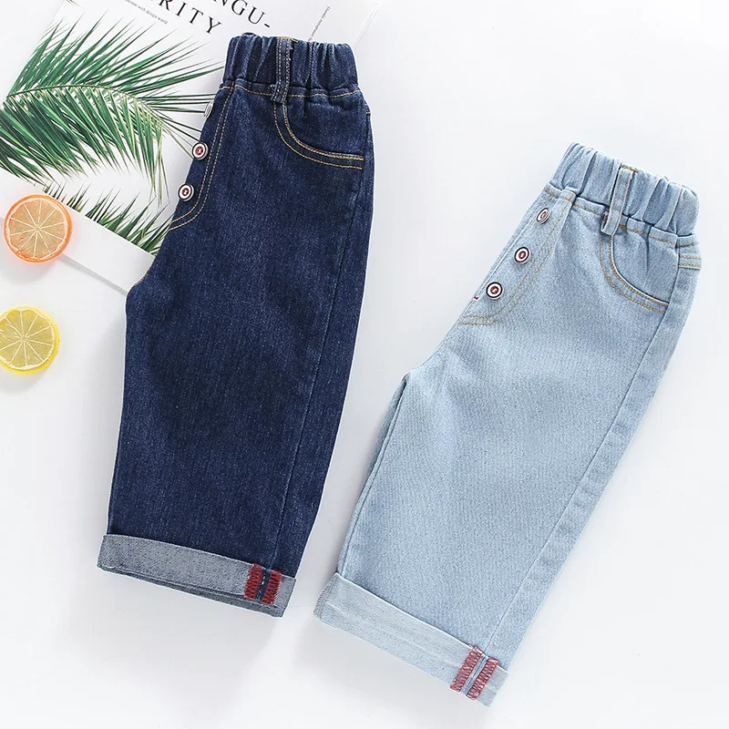 IENENS от 2 до 7 лет на лето Детские джинсы Шорты-бермуды Штаны из денима для