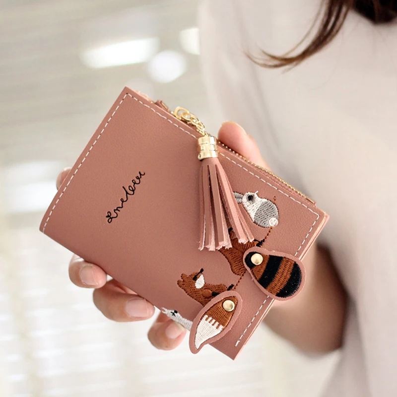 

2021 Vintage Wallets Cartoon Animal Candy Colored Girls Coin Bags Women Key Wallets Children Cute Cartoon Mini Coin Purse